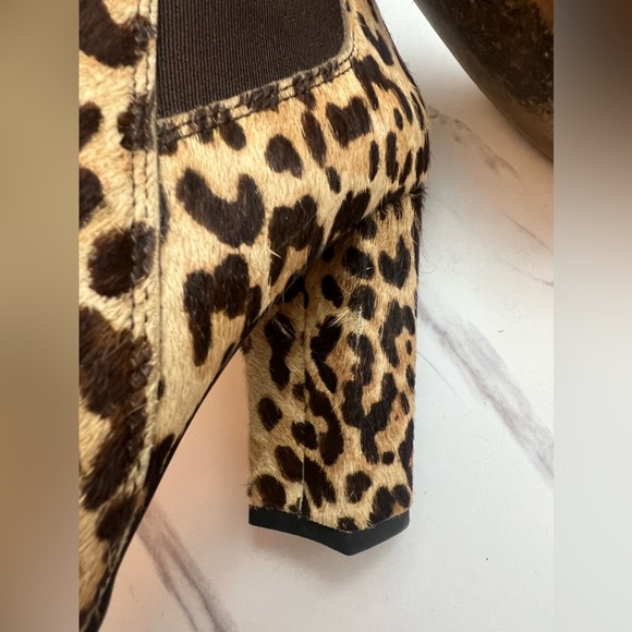 Sam Edelman Cheetah Print Booties Size 7 – Block Heel Ankle Boots - Picture 8 of 9